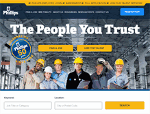Tablet Screenshot of phillipsstaffing.com